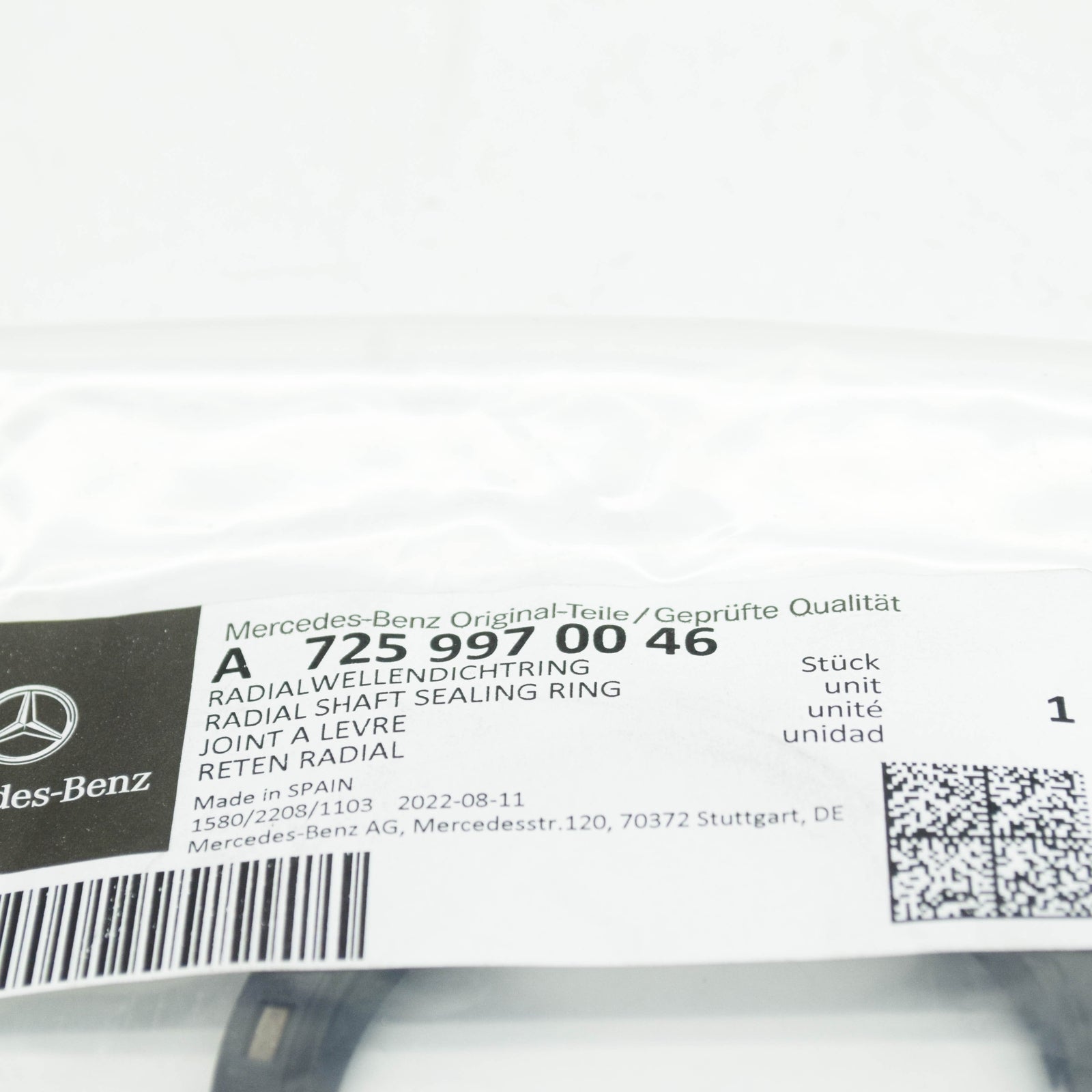 NEW MERCEDES-BENZ C W205 RADIAL SHAFT SEALING RING A7259970046 ORIGINAL