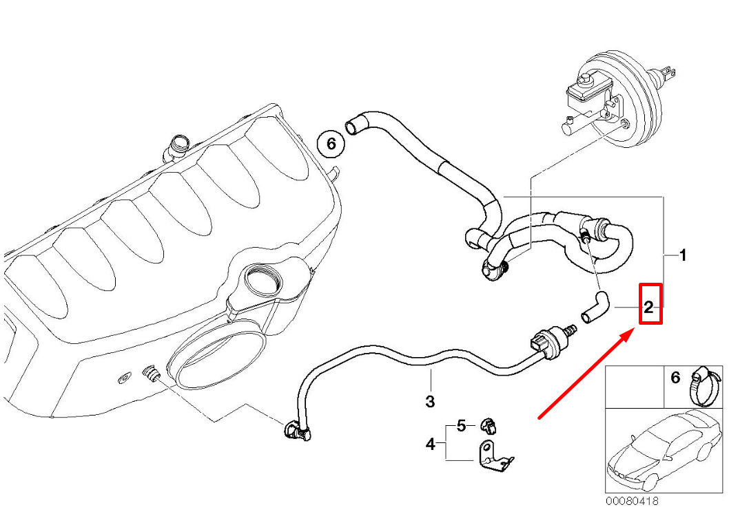 new bmw 3 e46 air shut off valve elbow hose 7831460 11617831460 original