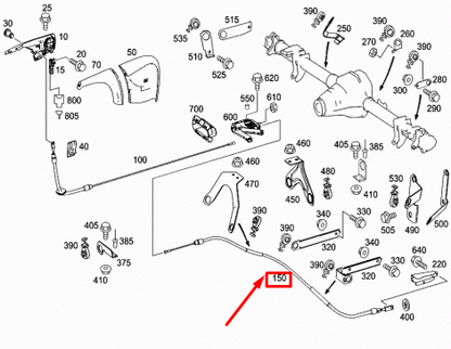 new mercedes-benz sprinter 906 rear parking brake cable a9064207085 original