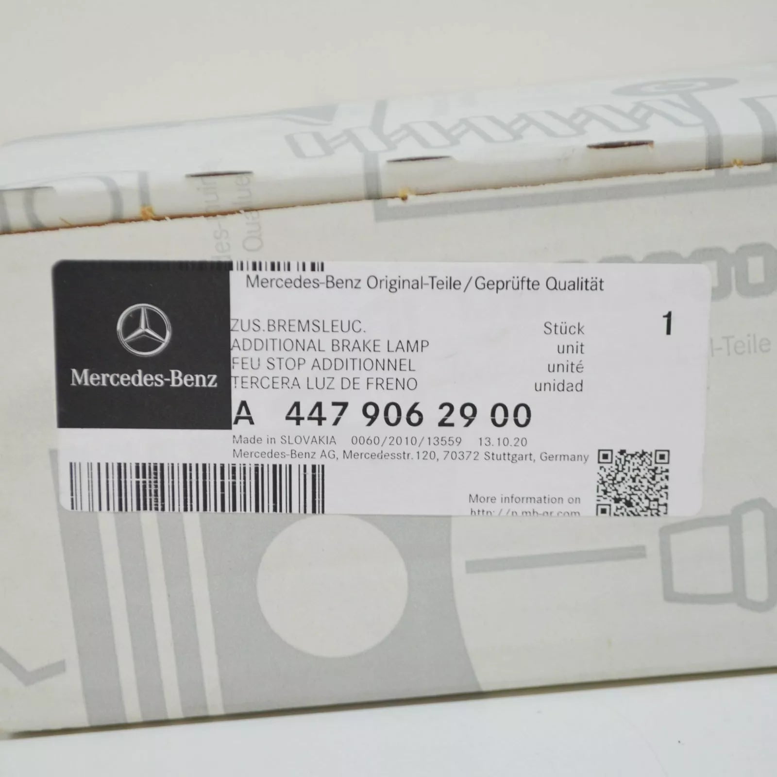 NEW MERCEDES BENZ VITO W447 REAR TOP BRAKE LIGHT A4479062900 ORIGINAL