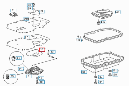 NEW MERCEDES-BENZ SL R129 ENGINE OIL PAN GASKET A1242770280 ORIGINAL