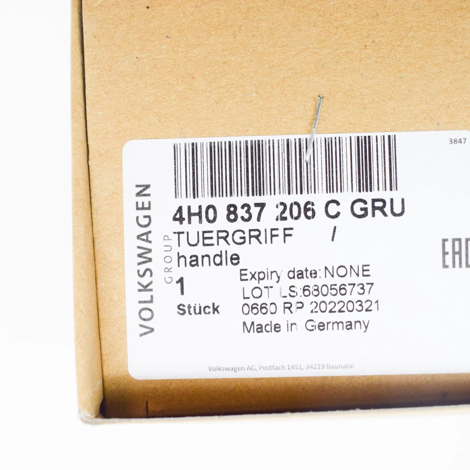 NEW AUDI A7 4G RIGHT OUTSIDE DOOR HANDLE 4H0837206CGRU ORIGINAL