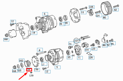 NEW MERCEDES-BENZ SL R129 ALTERNATOR PULLEY A1031550215 ORIGINAL