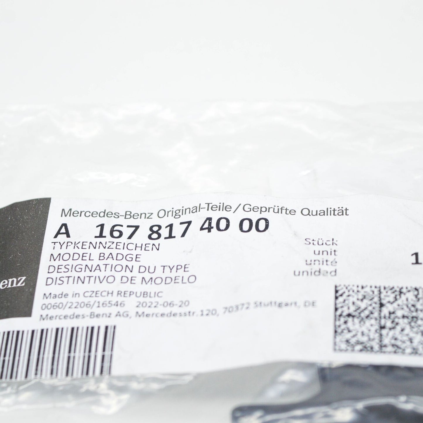 NEW MERCEDES-BENZ GLE W167 FRONT RADIATOR GRILLE AMG BADGE A1678174000 ORIGINAL