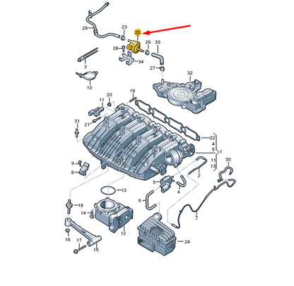 NEW AUDI Q2 CANISTER PURGE VALVE 06H906517AE ORIGINAL