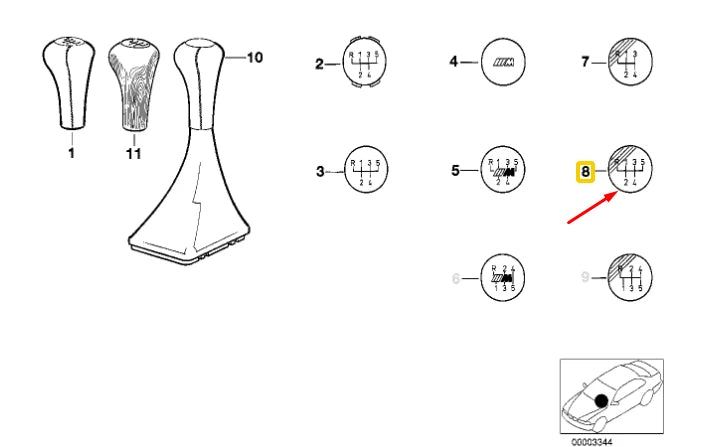 NEW BMW 3 E30 M-TECHNIK GEAR SHIFT KNOB EMBLEM LOGO 25111221612 ORIGINAL
