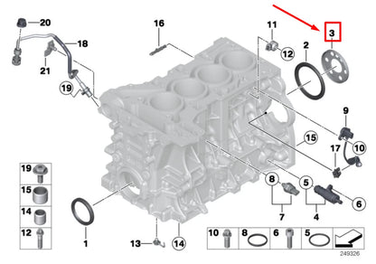 NEW BMW Z4 ROADSTER E89 REAR MAIN SEAL COVER 11217588968 7588968 ORIGINAL