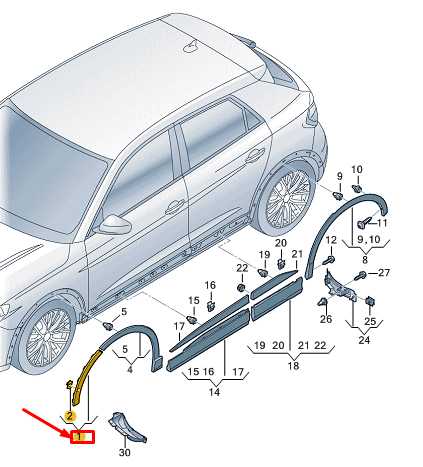 new audi q4 e-tron front right wheel cover 89a853026ggru original