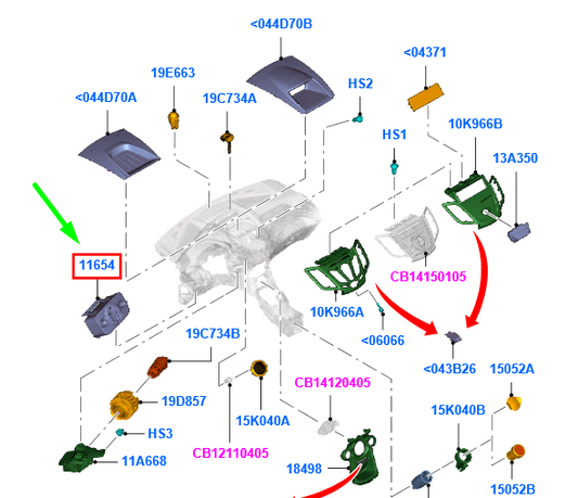 new ford fiesta mk6 wt head light lamp internal panel switch 1515202 original