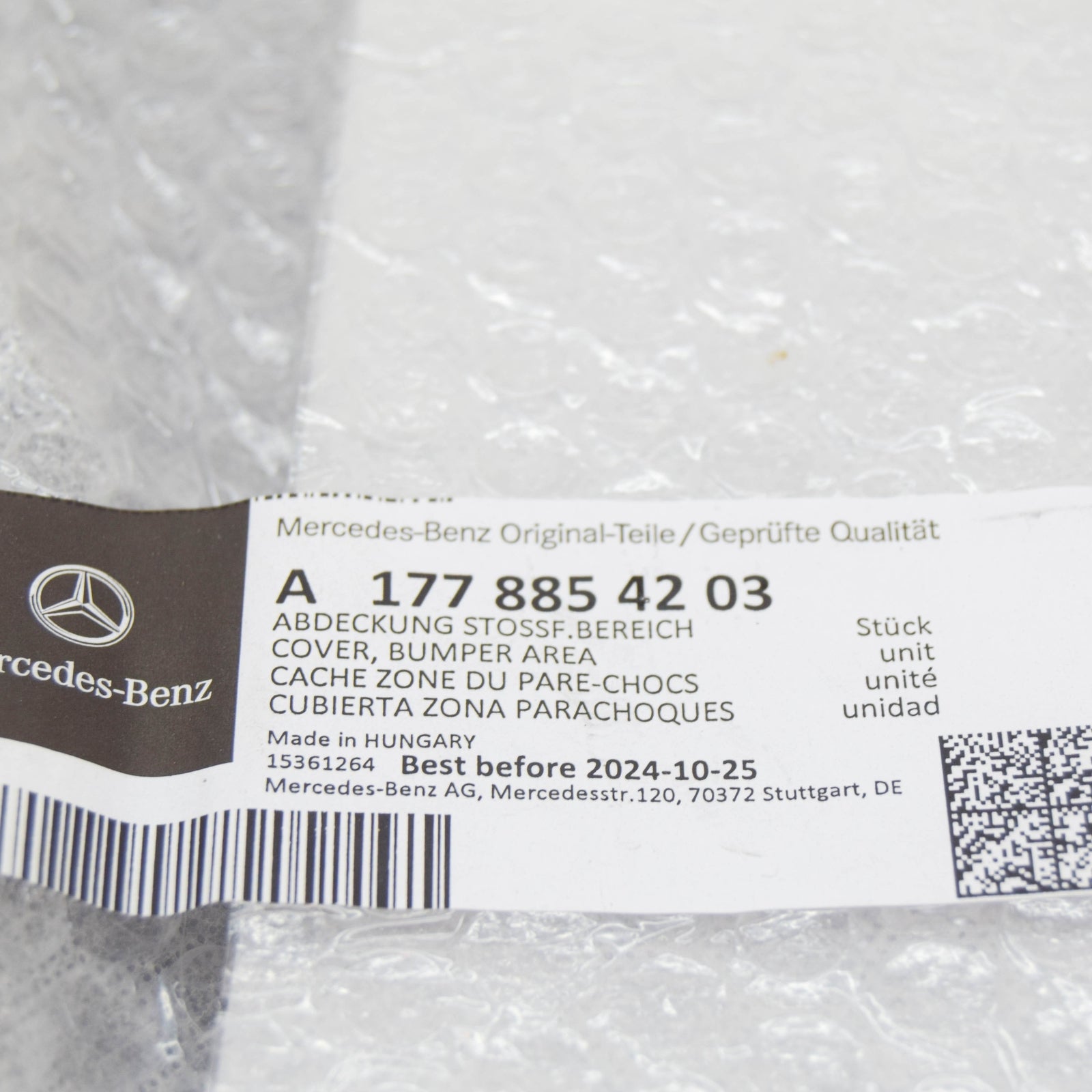 NEW MB A W177 FRONT BUMPER OUTER RIGHT LOWER COVER A1778854203 ORIGINAL