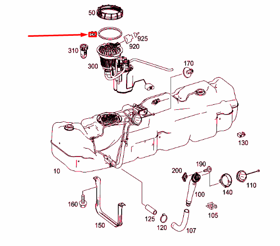 NEW MERCEDES-BENZ SPRINTER 906 FUEL PUMP TANK SEAL A4544780012 ORIGINAL