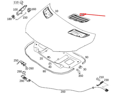 NEW MB SPRINTER W907 ENGINE HOOD LEFT GRILLE RHD A91083607009051