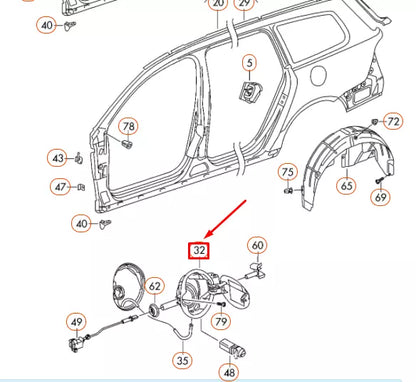 NEW VOLKSWAGEN PASSAT B7 FUEL TANK FILLER FLAP 3AF809857GRU ORIGINAL