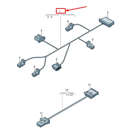NEW AUDI RS7 SPORTBACK 4G ROOF WIRING HARNESS 4G0971100C