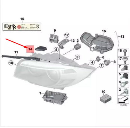 NEW BMW 1 COUPE E82 LEFT HEADLIGHT COVER 63117046373 ORIGINAL