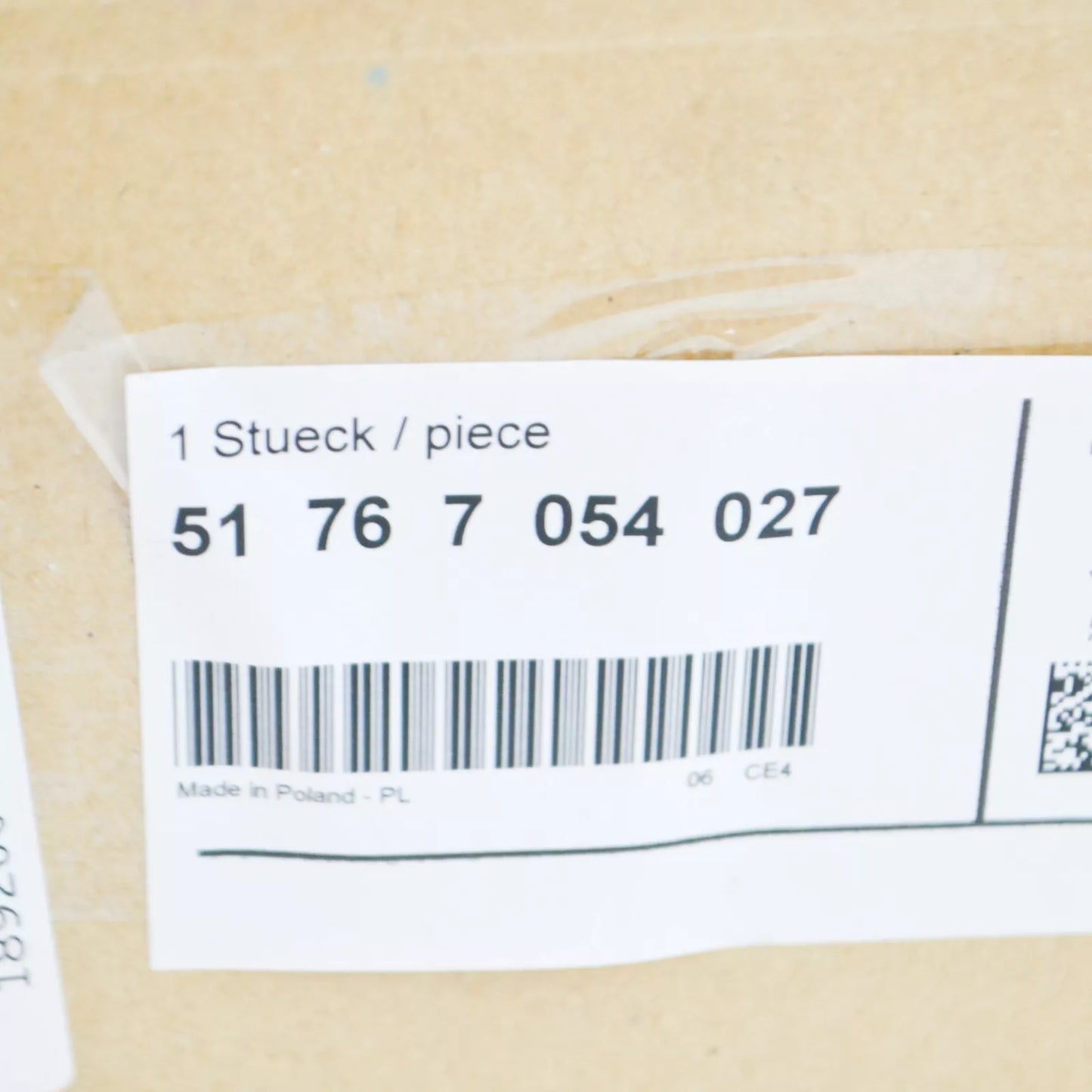 NEW BMW 1 E81 FRONT LEFT DOOR WEATHERSTRIP SEAL 51767054027 7054027 ORIGINAL