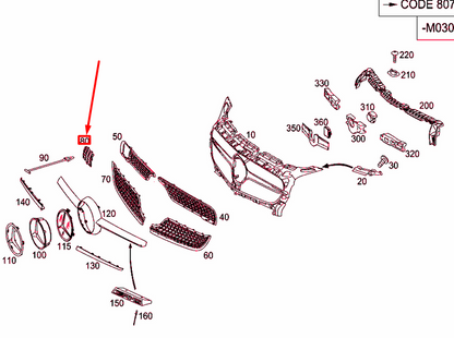 NEW MERCEDES-BENZ AMG GT C190 FRONT BUMPER TOWING EYE COVER A1908850323 ORIGINAL