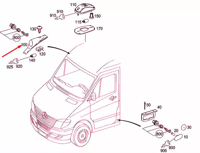 NEW MERCEDES-BENZ SPRINTER 906 FRONT LEFT MARKER LIGHT A9068201656