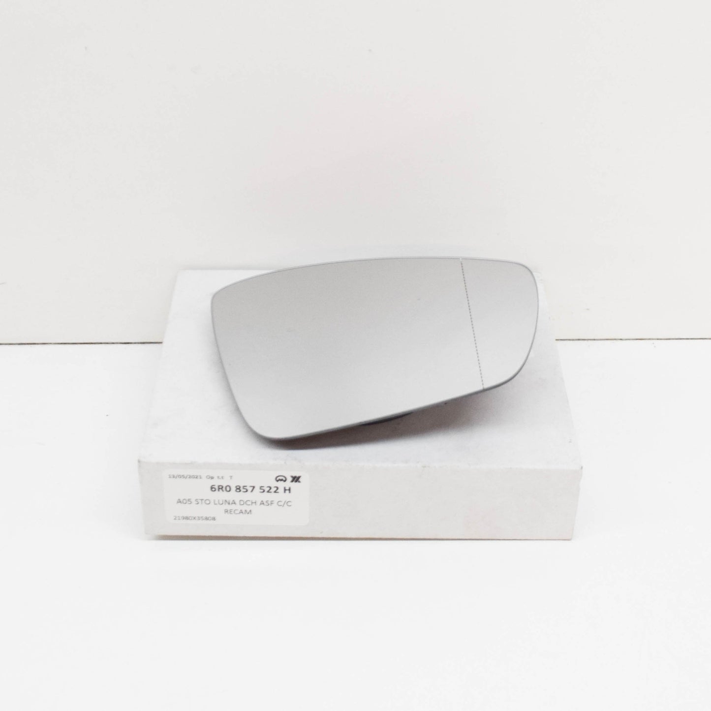 NEW VOLKSWAGEN POLO 6R RIGHT WING MIRROR GLASS 6R0857522H ORIGINAL