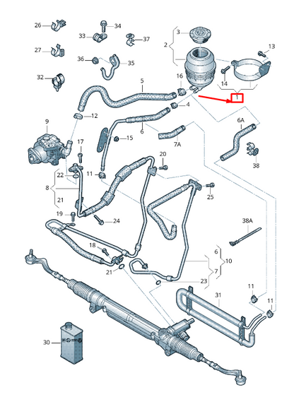 NEW AUDI A4 B8 POWER STEERING PUMP RESERVOIR BRACKET 8K0422162P ORIGINAL