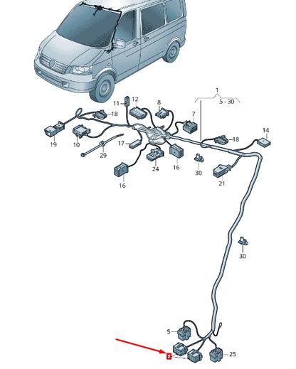NEW VW TRANSPORTER VI T6 FLAT CONTACT HOUSING 17 PIN 4F0972483A