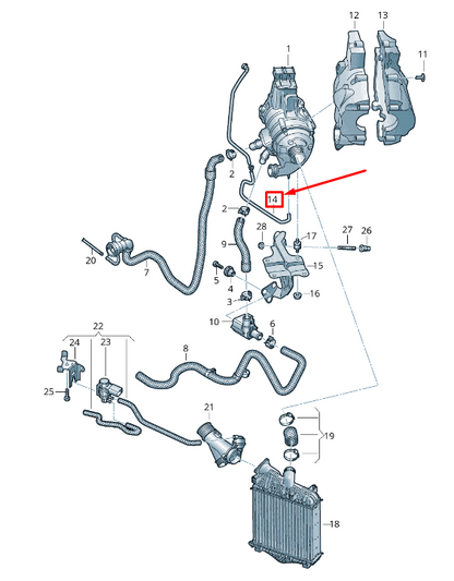 new audi q7 4m engine vacuum line 4m0131055a original