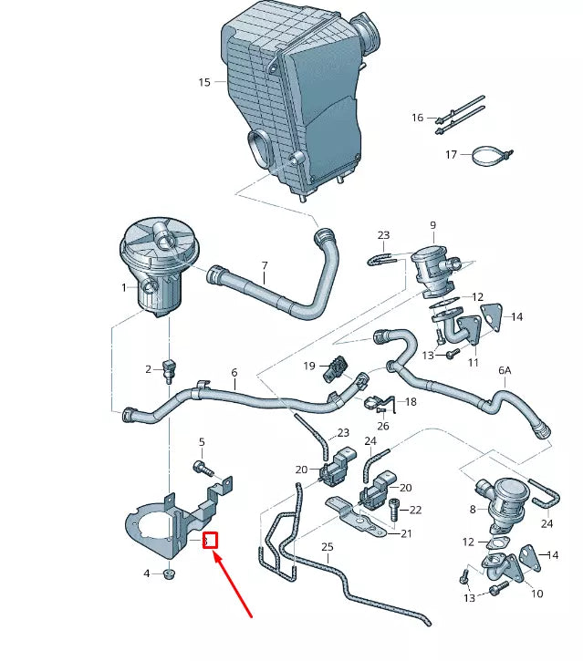 NEW VW TOUAREG 7P MK2 SECONDARY AIR PUMP RETAINER 7P6906287