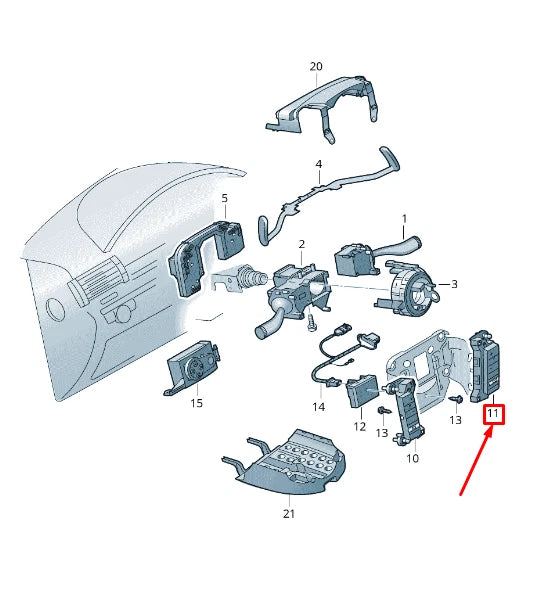 NEW VW TOUAREG 7L RIGHT RADIO/MFD BUTTONS 7L6959538D3X1 ORIGINAL