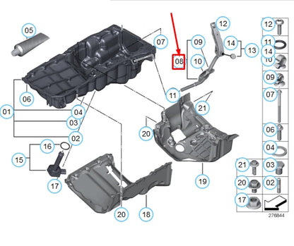 NEW BMW 3 F30 ENGINE OIL DIPSTICK GUIDE TUBE 11438511818 8511818 ORIGINAL