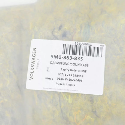 NEW VOLKSWAGEN GOLF MK5 PLUS ENGINE DAMPING SOUND ABSORBER 5M0863835 ORIGINAL