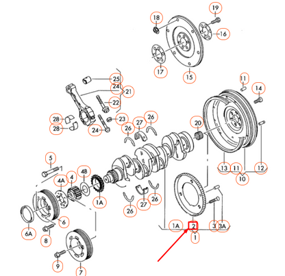 NEW AUDI A4 B7 CRANKSHAFT SPEED SENSOR RING 038105189B ORIGINAL
