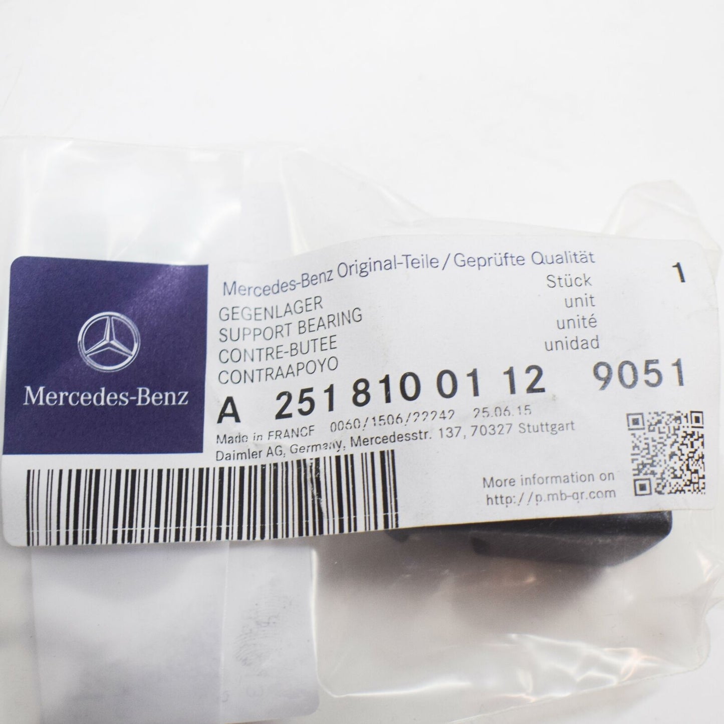 NEW MERCEDES-BENZ ML W164 LEFT SUN VISOR SUPPORT BEARING A25181001129051