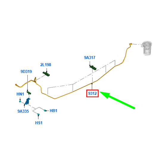 new ford focus mk2 fuel line tube 1696252 8v51-9312-cb original