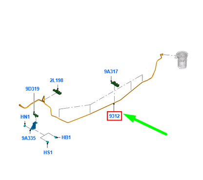 new ford focus mk2 fuel line tube 1696252 8v51-9312-cb original