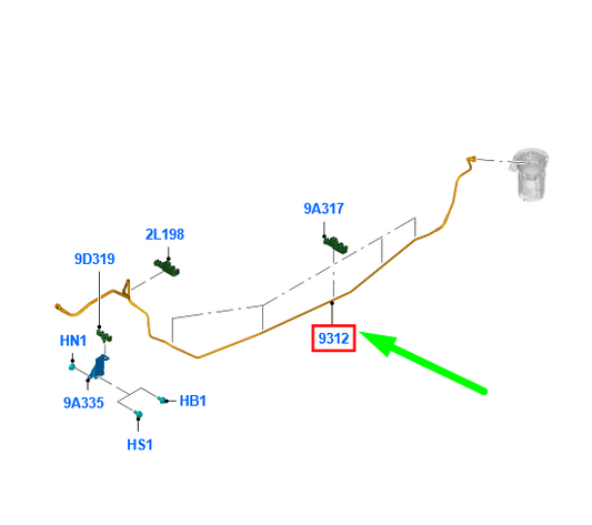 new ford focus mk2 fuel line tube 1696252 8v51-9312-cb original