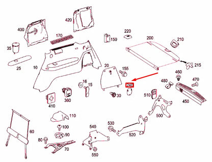 NEW MB GL X164 ROLLER BLIND MOUNTING COVER CAP A16469100339051 ORIGINAL