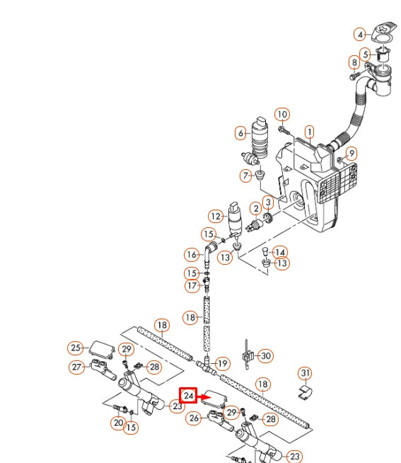 NEW VOLKSWAGEN SCIROCCO MK3 LEFT HEADLIGHT COVER CAP 1K8955109BGRU ORIGINAL