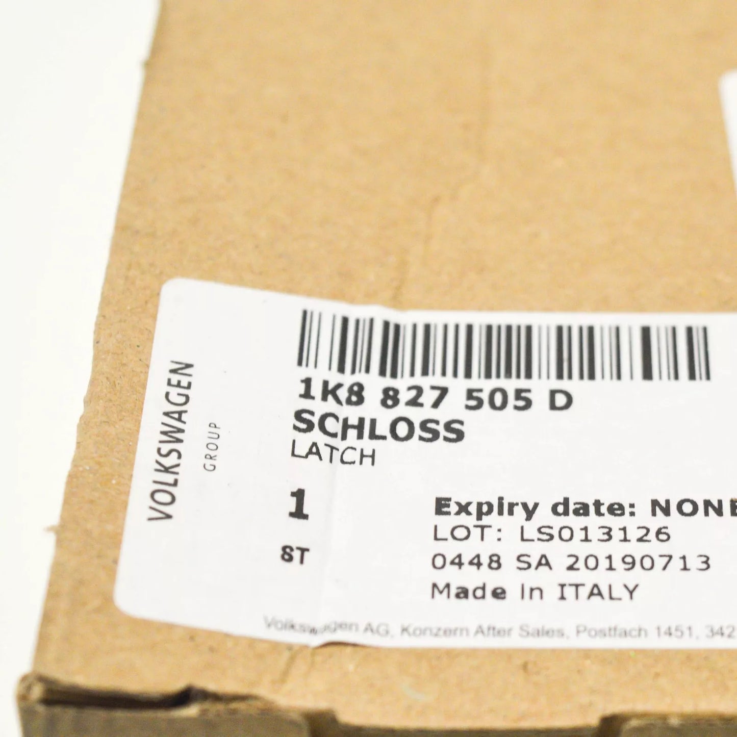 NEW VOLKSWAGEN SCIROCCO TRUNK LID LOCK INNER MECHANISM 1K8827505D 2010