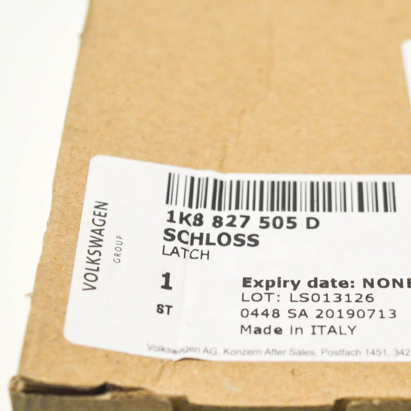 NEW VOLKSWAGEN SCIROCCO TRUNK LID LOCK INNER MECHANISM 1K8827505D 2010