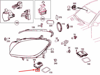 NEW MERCEDES-BENZ ML W166 HEADLIGHT CONTROL MODULE A2189007306 ORIGINAL