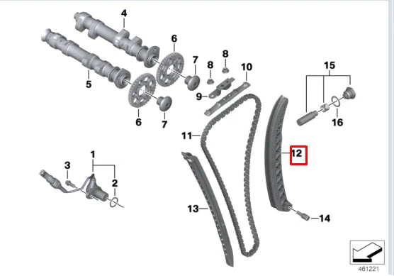NEW BMW K70 F 7000 GS TIMING CHAIN TENSIONER ARM GUIDE 11317690493 ORIGINAL