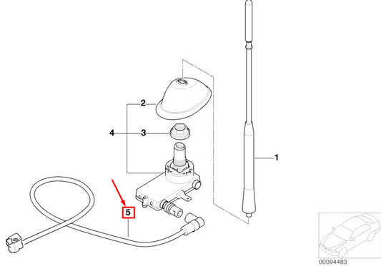 new mini cooper r50, r53 antenna cable 6921230 61126921230 original