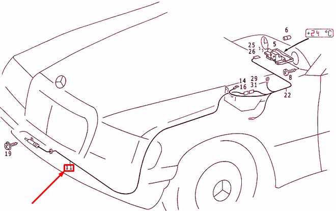 NEW MB E W124 OUTBOARD TEMPERATURE SENDER UNIT A0015422618 ORIGINAL