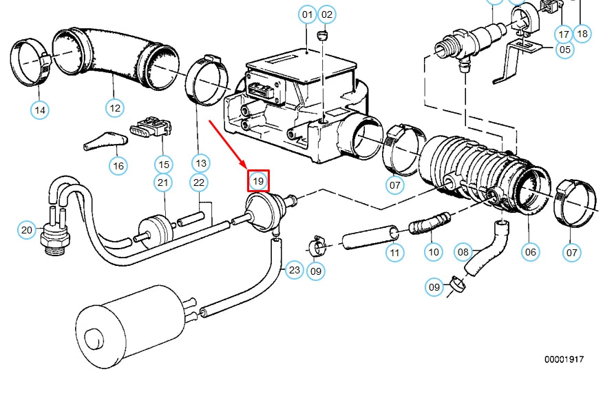NEW BMW 5 E28 AIR VALVE 11631706273 ORIGINAL
