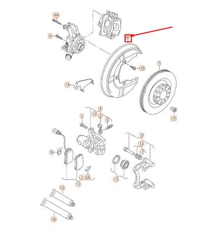 NEW AUDI A4 B7 REAR RIGHT BRAKE DISC COVER PLATE 4F0615612 ORIGINAL
