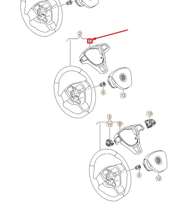 NEW VOLKSWAGEN GOLF MK7 GTI STEERING WHEEL TRIM 5G0419685C3Q7 ORIGINAL