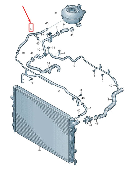 NEW AUDI RS3 RIGHT ENGINE BREATHER LINE 8V0121372