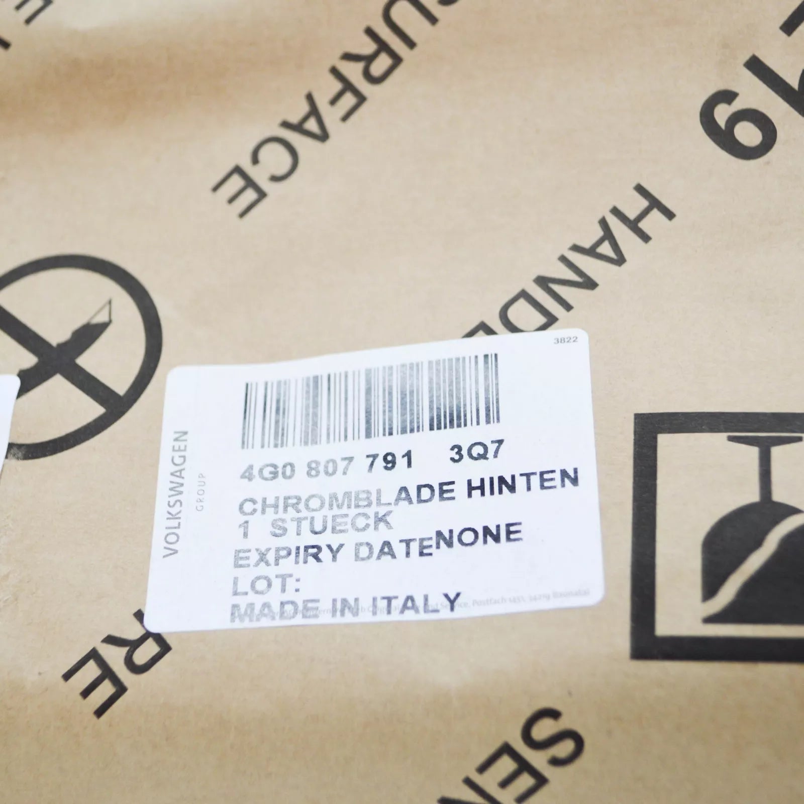 NEW AUDI S6 C7 REAR DIFFUSER STRIP ALUMINIUM 4G08077913Q7 2013