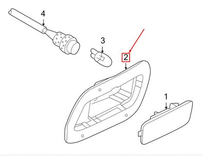 NEW VW GOLF VI 5K MK6 FRONT RIGHT SIDE MARKER LIGHT BRACKET 1K5945568 ORIGINAL