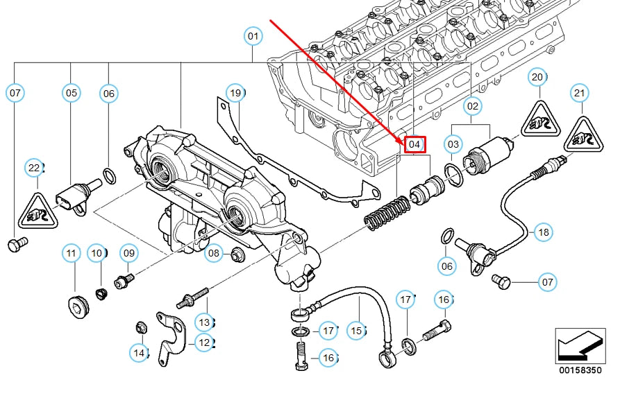 NEW BMW 3 E46 CYLINDER HEAD VANOS PISTON 11367560298 7560298 ORIGINAL